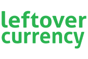 Leftover Currency text logo in green