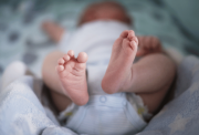 Premature baby, focus on feet