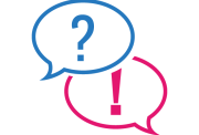 Question mark and exclamation mark speech bubbles 