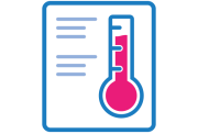  Gemini said A simple blue and pink thermometer icon used as a fundraising totaliser to track progress toward a goal.