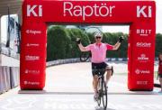 Image of cyclist at finish line