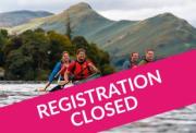 Group of four canoeing around Keswick