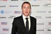 Head shot of Dan Martin, dressed in black tie, at a Champions of Cyclesport event