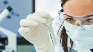 Researcher in lab