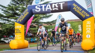 riders cross the start line at ride essex 