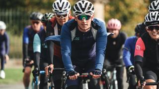 sam sneyd riding in a group