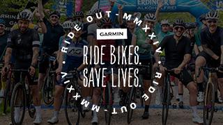 Garmin rideout banner - ride bikes. save lives.