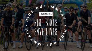 Garmin rideout banner - ride bikes. save lives.