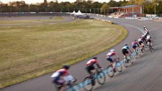 Herne Hill Velodrome with cyclists